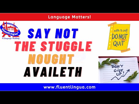 Say Not The Struggle Nought Availeth  by Arthur Hugh Clough -- presented by Dharmendra Sheth, Surat