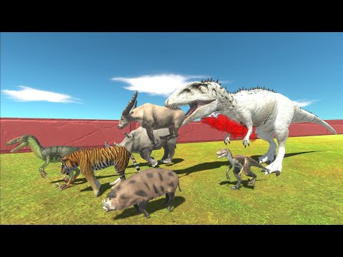 Escape from Indominus Carcharodontosaurus - Animal Revolt Battle Simulator