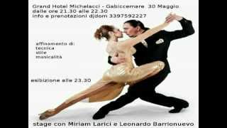 30 maggio stage ed esibizione di Miriam Larici e Leonardo Barrionuevo al Michelacci
