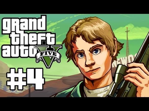 Grand Theft Auto 5 Gameplay / Playthrough w/ SSoHPKC Part 4 - The Banana Humvee