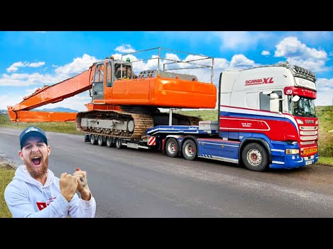 Wir transportieren ein 35-Tonnen-Monster! Scania 580 XL & Nooteboom 4-Achs-LKW – wir suchen Arbeit!