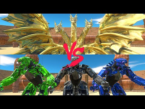 GHIDORAH vs X3 MechaGodzilla 2021 - Animal Revolt Battle Simulator