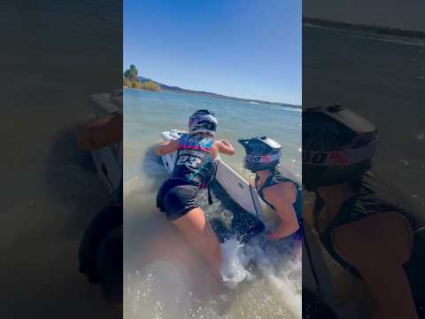 Stock 1500cc Kawi aftermarket hull starts🔥with water box #jetskiracing #girlswhorace