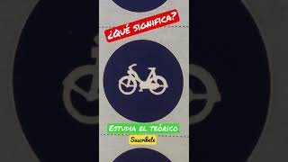 Señal de obligación R-407b. Vía reservada a ciclomotores.