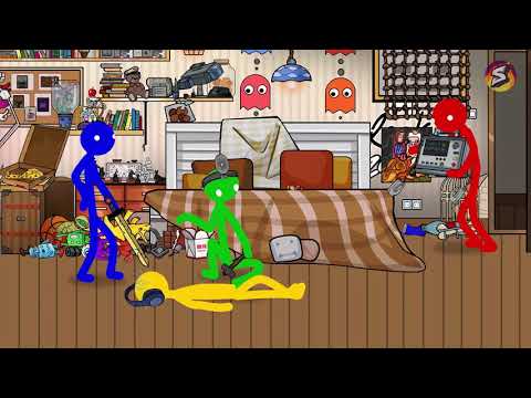 Stickman vs Haunted House - Cartoon Animation