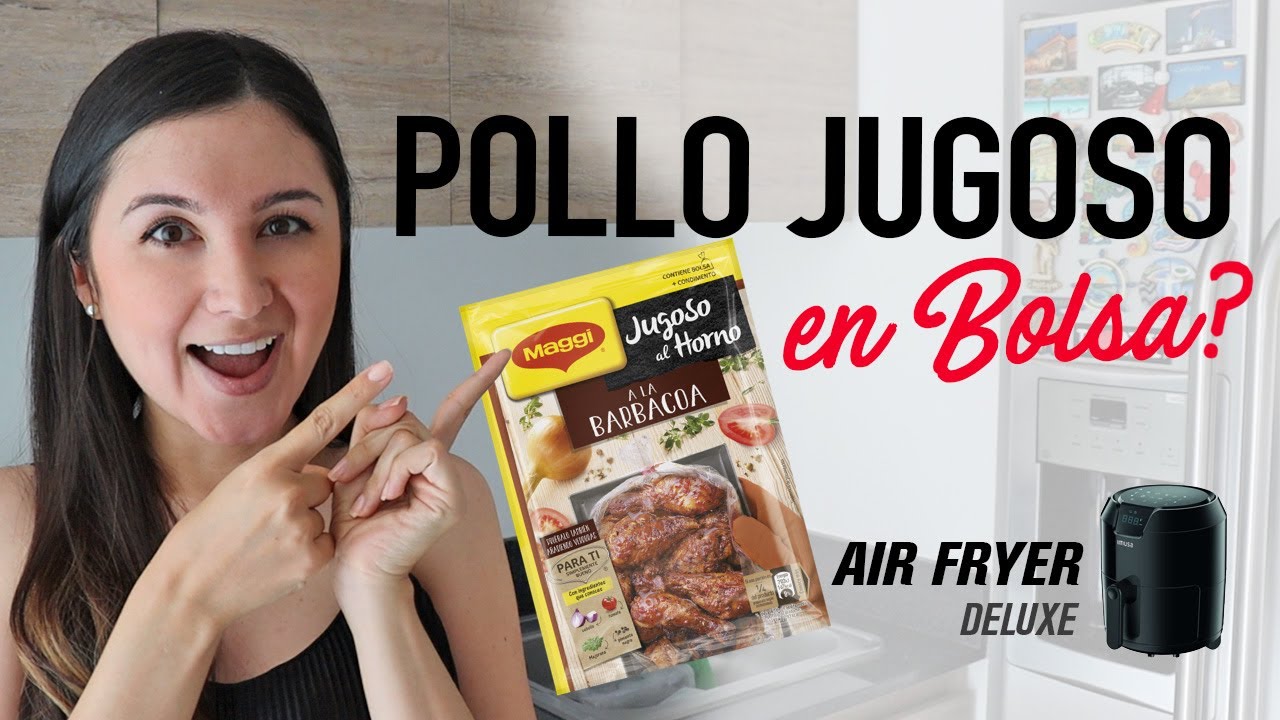 Cómo hacer POLLO JUGOSO EN BOLSA de MAGGI en la #Airfryer | El Pollo más jugoso y sin ensuciar nada!