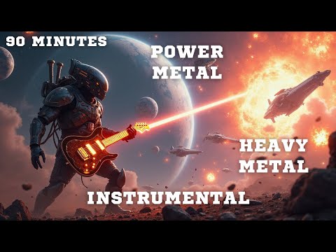 Battle at the Edge of Universe: Epic Instrumental Heavy & Power Metal Mix | 90 Minutes