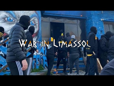 AEL hooligans set fire the main Apollon fan club 14.02.2021