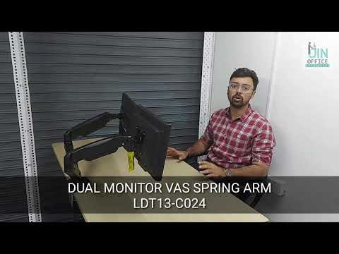 JIN OFFICE Economy Gas Spring Dual Monitor Mount/ Monitor Arm/ Monitor Stand