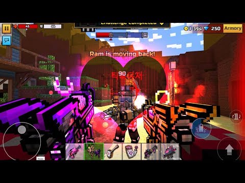 Pixel Gun 3D - Valentine Weapons in Clan Siege Battle