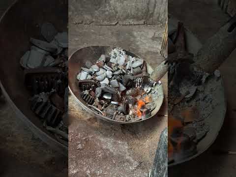 Melting Lead To Make Battery Terminals #lead #melting