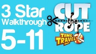 preview picture of video 'Cut the Rope Time Travel 5-11 - 3 Star Walkthrough Ancient Greece Level 5-11 | WikiGameGuides'