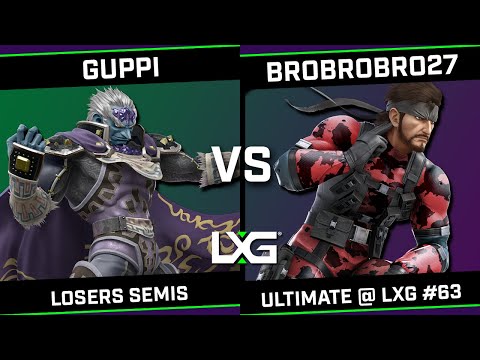 Guppi (Ganondorf/Pokemon Trainer) vs brobrobro27 (Snake) - Smash Ultimate @ LXG 63