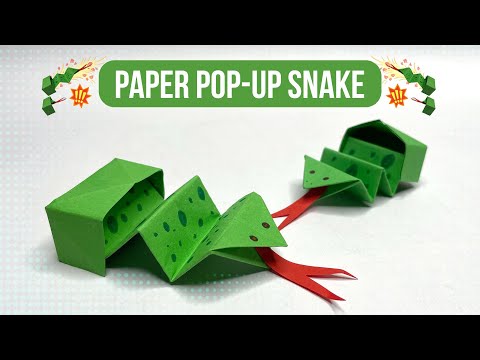 Paper Pop-up Snake | How to make paper pop-up snake