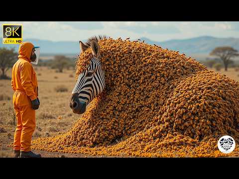 ZEBRA covered in millions of worms and parasites saved by heroic rescue team.