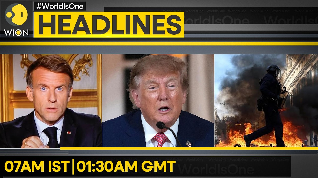 France in FLAMES, Macron Condemns Violence | Trump Defends Waiving Russia Sanctions | WION Headlines