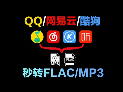 加密音频转换救星来了！QQ音乐酷狗网易云音频格式秒变通用flac、mp3！