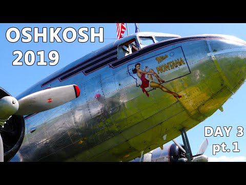 EAA Oshkosh Airventure 2019 -  Day 3 pt 1 - Walkthrough Tour inside Miss Montana DC3