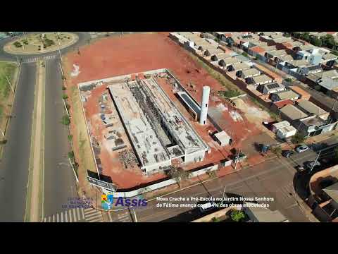 Nova Creche e Pré-Escola no Jardim Nossa Senhora de Fátima avança com 34% das obras executadas