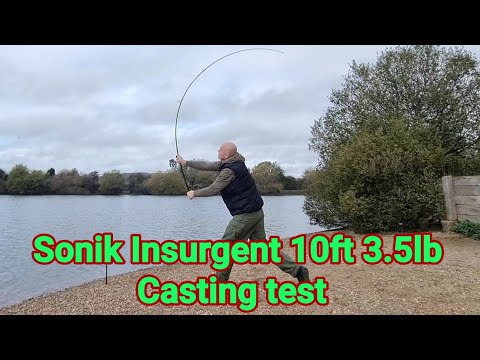 Sonik Insurgent 10ft 3.5lb casting test.  Test rzutowy.