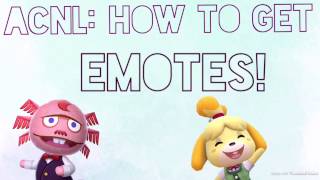 ACNL: how to get emotes