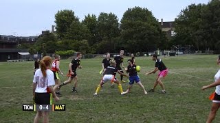 preview picture of video 'Tag Rugby Highbury Monday Mixed Open Grade Round 4 (Late Summer) - Tag! Killer Mocking Birds v Match'