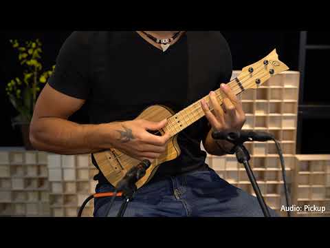 Ortega RUNAB-SO Bamboo Series Solid Bamboo Top & Neck 4-String Soprano Acoustic-Electric Ukulele w/Gig Bag image 16