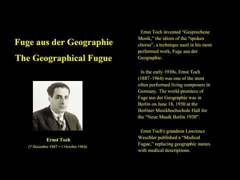 The Geographical Fugue.  Ernst Toch.