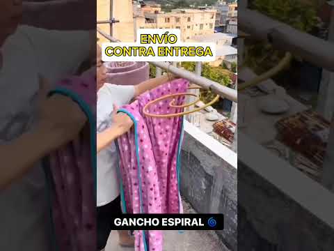 Tendedero Gancho Espiral Para Cobijas Sabanas - Ahorra espacio al tender la ropa