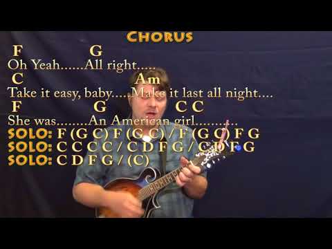 American Girl (Tom Petty) Mandolin Cover Lesson in C with Chords/Lyrics