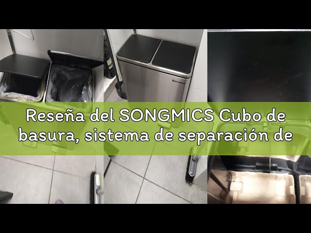 Vídeo relacionado con SONGMICS Cubo de Basura, Juego de 4 Cubos Apilables, 20 L Cada, Sistema de Separación Residuos, Tapas Apertura a Presión, con Pegatinas, Cubo de Almacenaje, Amarillo, Azul, Beige y Verde LTB760Q01