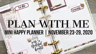 Plan with Me | Mini Happy Planner | November 23-29, 2020 #happyplanner