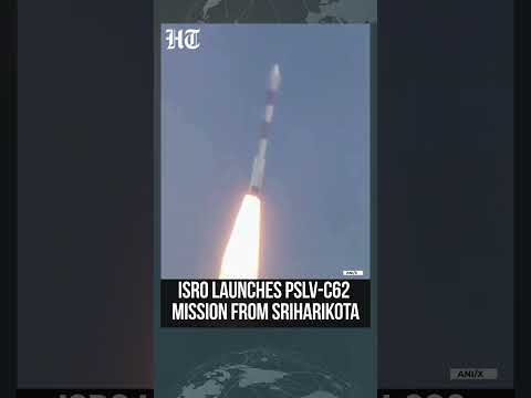 ISRO launches PSLV-C62 carrying EOS-N1 and 15 satellites from Sriharikota | #shorts