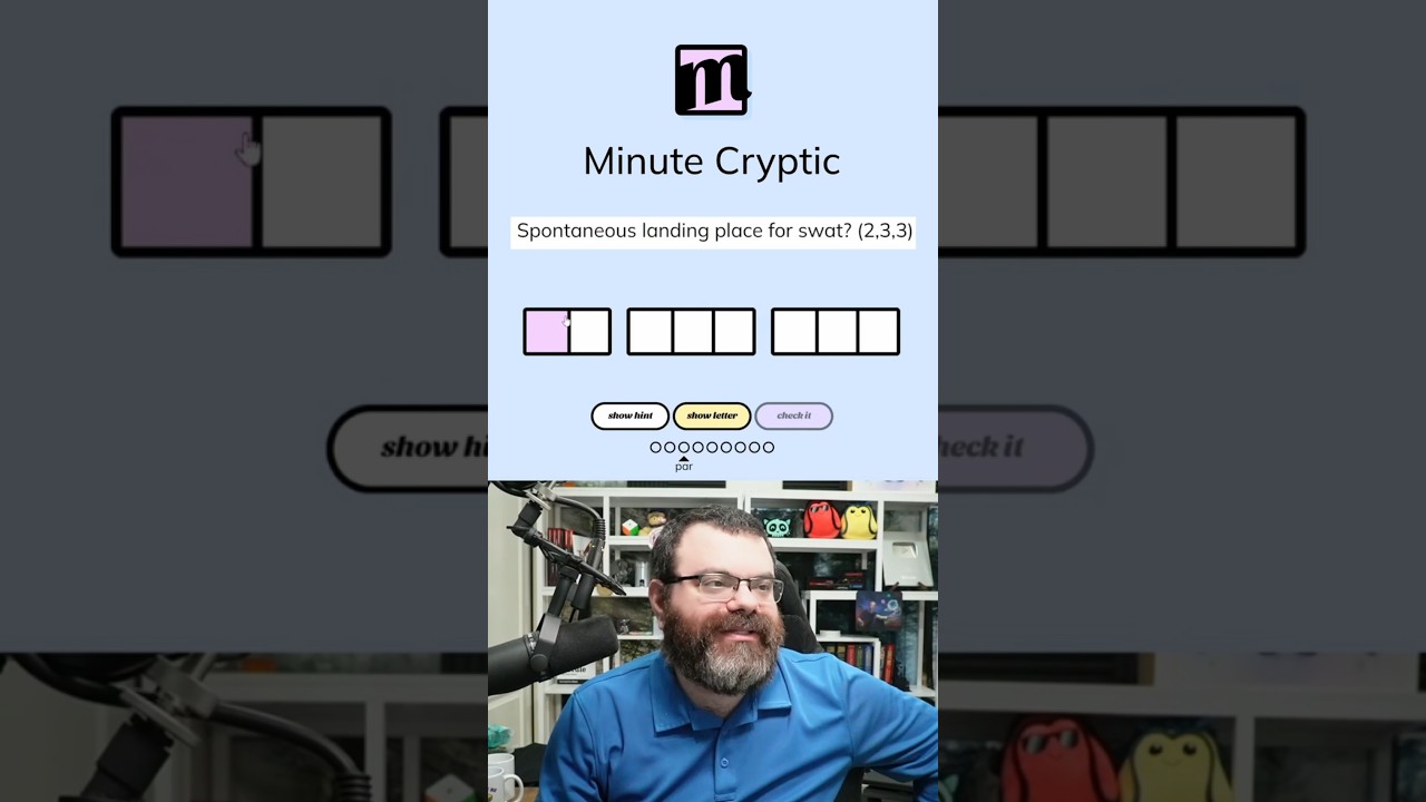Minute Cryptic Jan 16th, 2025 #wordgames #crypticcrossword #crossword