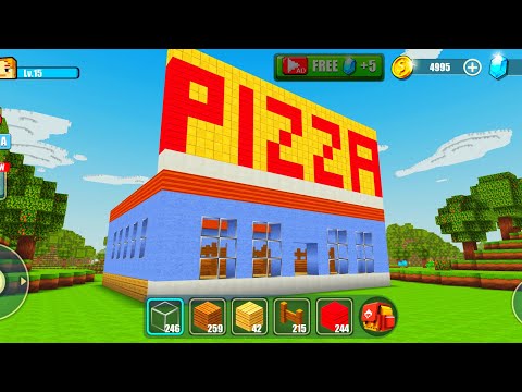 World Craft Building Gameplay | Pizza Restaurant