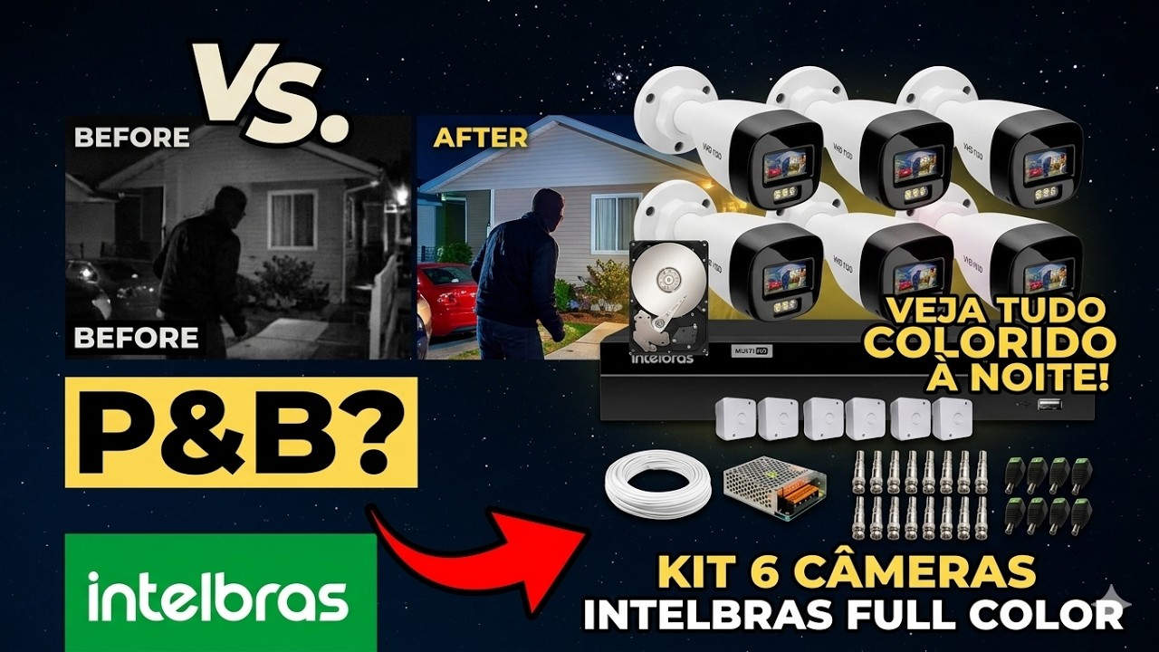 Miniatura da avaliação em vídeo de Kit Intelbras 16 Câmeras VHL 1120 Full HD com DVR 16 Canais e 1TB