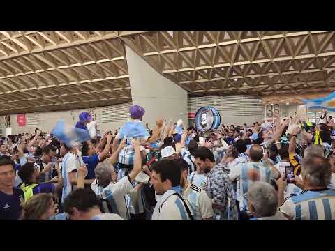 Argentina fans outside the stadium - vamos Argentina