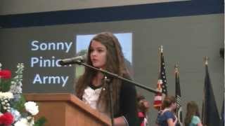 preview picture of video 'Mylee Butler Singing at FCMS Veterans Day 2012'
