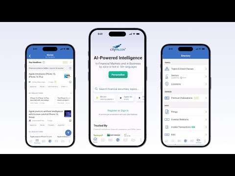CityFALCON Financial Content Video