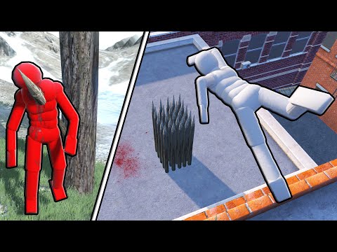 Euphoria NPC Falling with Realistic Ragdoll Physic in Overgrowth