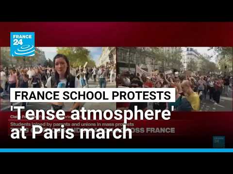 'Tense' atmosphere as tens of thousands join French student protests