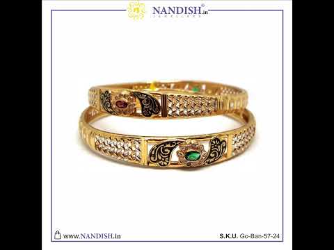 Fancy Gold Kada Design For Ladies | Gold Copper Kada | Nandish Jewellers #13