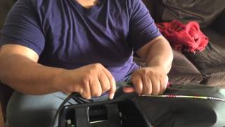 How to pull apart a Graco car seat canopy strap
