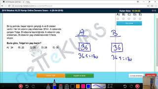 ALES Sayısal - Online Deneme Sınavı / nettekurs.com Online ALES Kursu