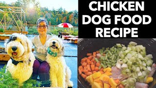 Homemade Dog Food w/ Fresh Chicken Slow Cooker Recipe