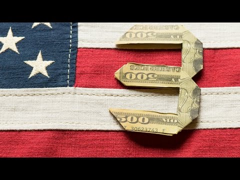 Dollar origami NUMBER 3 - how to fold numbers out of money ...