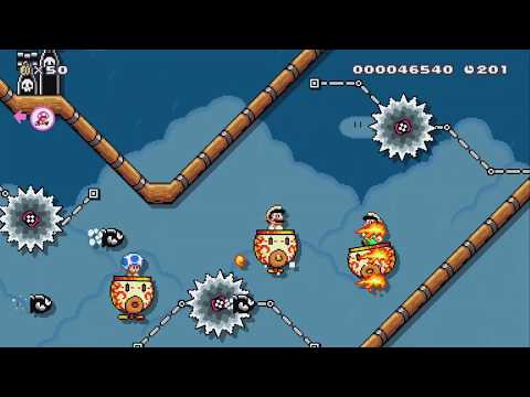 Online Versus ~ 夜間飛行   [Night Flight] by しろしろ - Super Mario Maker 2 - No Commentary 1bu