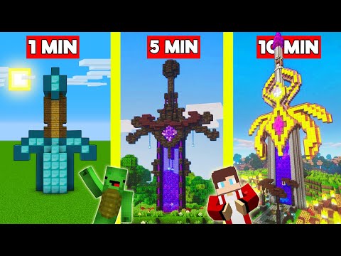 Unreal SWORD Build Battle In Minecraft - NOOB VS PRO Challenge - EPIC Parody