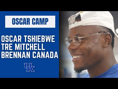 Oscar Tshiebwe, Tre Mitchell, and Brennan Canada speak from Oscar Camp