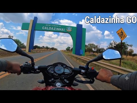 Pela cidade de CALDAZINHA GO - MotoVlog 